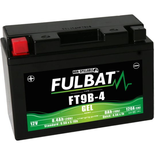 baterie 12V, YT9B-4 GEL, 8Ah, 120A, bezúdržbová GEL technologie 150x68x105, FULBAT (aktivovaná ve výrobě)