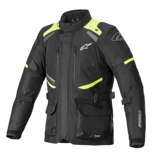 bunda ANDES DRYSTAR, ALPINESTARS (černá/žlutá fluo) 2024