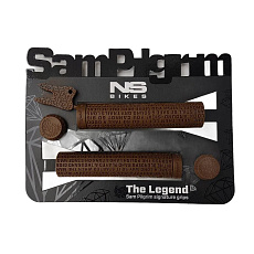 NS Bikes Sam Pilgrim Legend gripy bez příruby Brown hnědá NS Bikes Sam Pilgrim Legend gripy bez příruby Brown hnědá