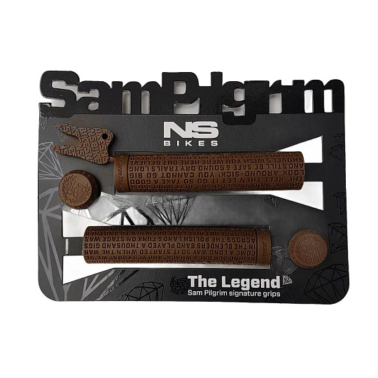 NS Bikes Sam Pilgrim Legend  gripy bez příruby Brown hnědá