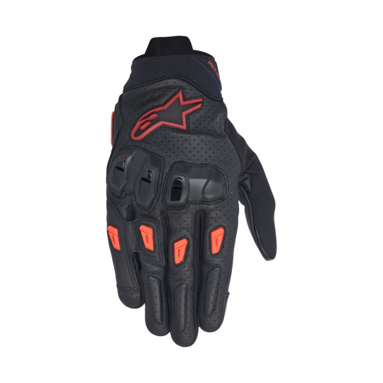rukavice SP X 7, ALPINESTARS (černá/tmavě červená/červená) 2025