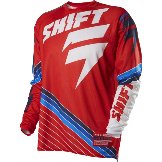 Pánský MX dres Shift Strike Stripes Le Jsy Red 