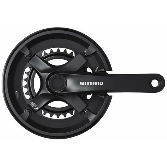 kliky SHIMANO Tourney FC-TX501-L 175mm 46x30 zubů, černé s krytem