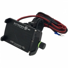 Univerzální držák Interphone CRAB Evo Alu s odolnou konstrukcí a nabíječkou, úchyt na řídítka Univerzální držák Interphone CRAB Evo Alu s odolnou konstrukcí a nabíječkou, úchyt na řídítka