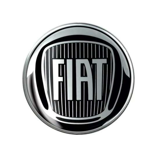 Fiat logo samolepka 3D černá 58mm
