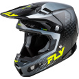 přilba FORMULA S CARBON, FLY RACING - USA (šedá/hi-vis)