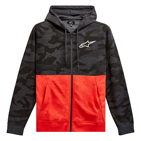 mikina CAMO BLOCK HOODIE, ALPINESTARS (šedá camo/červená fluo) mikina CAMO BLOCK HOODIE, ALPINESTARS (šedá camo/červená fluo)