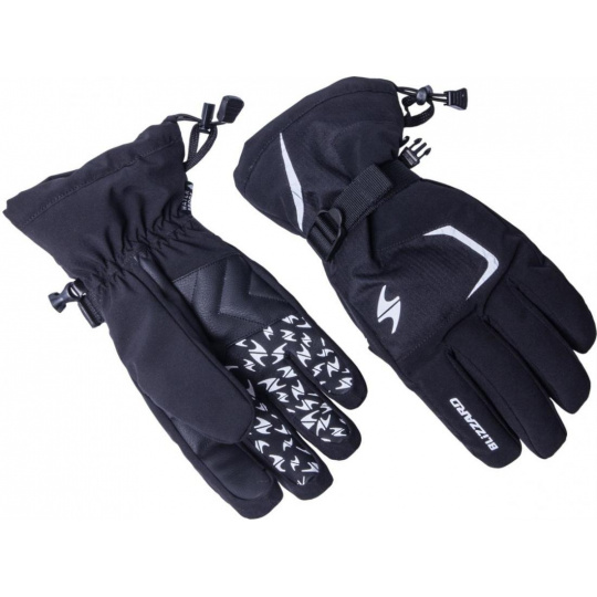 lyžařské rukavice BLIZZARD Reflex, black/silver