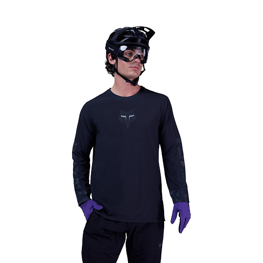 Pánský cyklo dres Fox Defend Thermal Jersey Lunar Se  Black