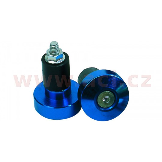 závaží řídítek Bar Ends 1 s redukcí pro vnitřní průměr 13 a 18 mm (vnější 22 a 28,6 mm), OXFORD (modrý elox, pár)