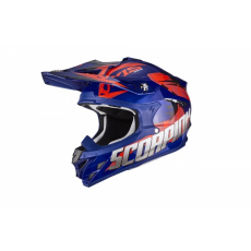 Moto přilba SCORPION VX-15 EVO AIR DEFENDER modro/červená Moto přilba SCORPION VX-15 EVO AIR DEFENDER modro/červená