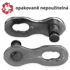 spojka řetezu KMC e1-e8 EPT stříbrná baleno po 5 kusech, cena za balení