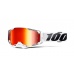brýle ARMEGA Lightsaber, 100% (červené chrom plexi s čepy pro slídy)