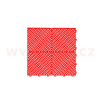 plastová dlaždice žebrovaná 40x40x1,8 cm PVC (červená)