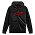 mikina AGELESS ZIP HOODIE 3, ALPINESTARS (černá/červená)