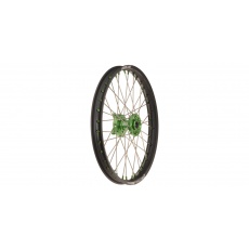 přední kolo kompletní (21" x 1,6") KAWASAKI, Q-TECH (černý ráfek, zelený střed) přední kolo kompletní (21" x 1,6") KAWASAKI, Q-TECH (černý ráfek, zelený střed)