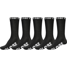 Pánské ponožky Globe Globe Blackout Socks 5 Pack Black/Black 