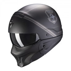 Moto přilba SCORPION EXO-COMBAT EVO UNBORN matná černo/stříbrná Moto přilba SCORPION EXO-COMBAT EVO UNBORN matná černo/stříbrná