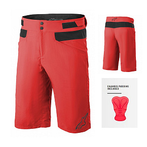 Alpinestars Drop 4.0 Shorts Bright Red - s cyklovložkou Alpinestars Drop 4.0 Shorts Bright Red - s cyklovložkou