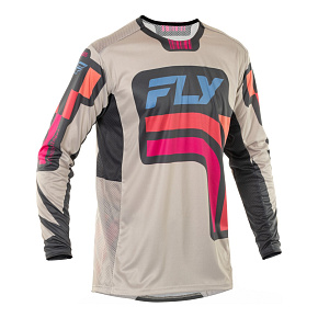 dres LITE VICE, FLY RACING - USA 2025 (šedá/růžová) dres LITE VICE, FLY RACING - USA 2025 (šedá/růžová)