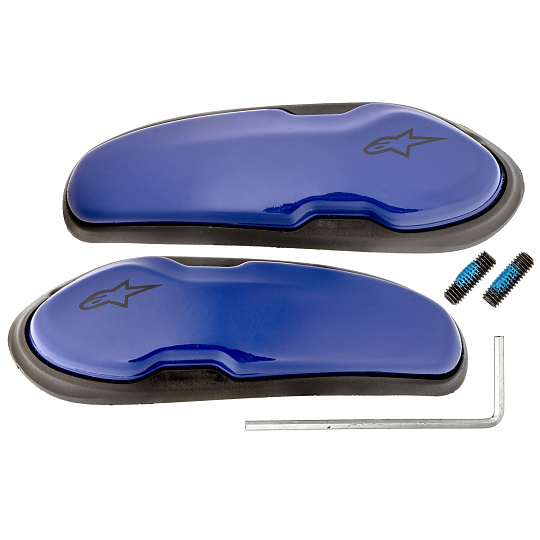 slidery špičky pro boty Supertech R/SMX PLUS/SMX-6/SMX S a SMX-1 R, ALPINESTARS (modrá, plast, pár)