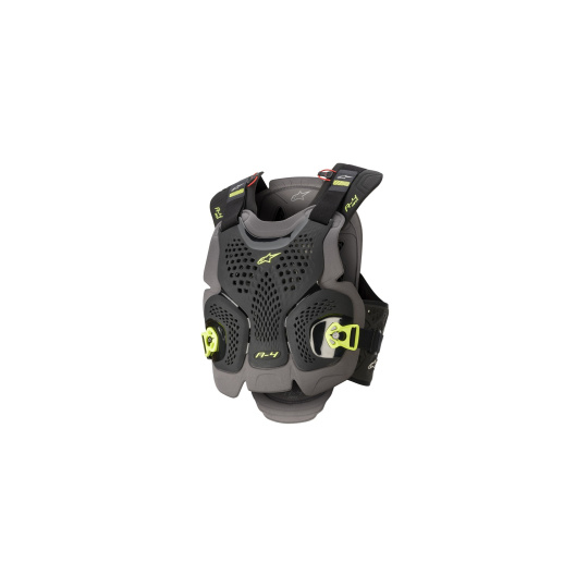 chránič hrudi A-4 MAX, ALPINESTARS (černá/antracit/žlutá fluo) 2025