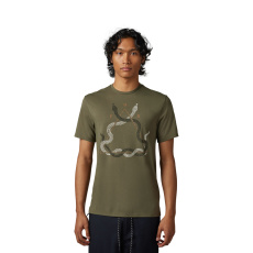 Pánské triko Fox Caved In s Tech Tee  Olive Green