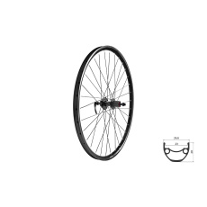 KELLYS Zapletené kolo zadní KLS DRAFT DSC 23 R, 26", black KELLYS Zapletené kolo zadní KLS DRAFT DSC 23 R, 26", black