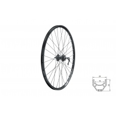 KELLYS Zapletené kolo přední KLS DRAFT DSC F, 26", black KELLYS Zapletené kolo přední KLS DRAFT DSC F, 26", black