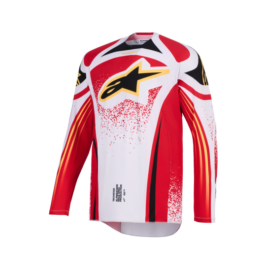 dres TECHSTAR NOMUR, ALPINESTARS (světle šedá/červená/černá/žlutá) 2026