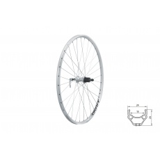 KELLYS Zapletené kolo zadní KLS DRAFT V-brake R, 28/29", silver KELLYS Zapletené kolo zadní KLS DRAFT V-brake R, 28/29", silver