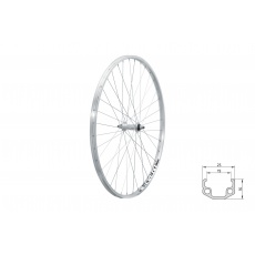 KELLYS Zapletené kolo přední KLS EVENT V-brake F, 28", silver KELLYS Zapletené kolo přední KLS EVENT V-brake F, 28", silver