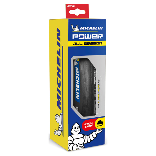 MICHELIN PLÁŠŤ POWER ALL SEASON BLACK V2 700X25C COMPETITION LINE KEVLAR GUM-X TS (146404)