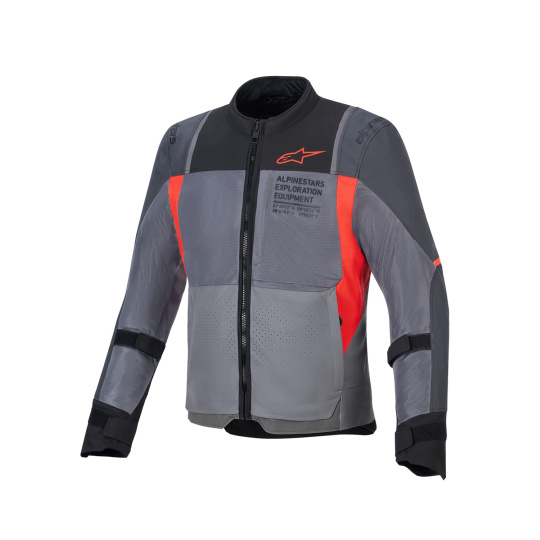 bunda ST-2 AIR, ALPINESTARS (šedá/tmavě šedá/červená) 2025