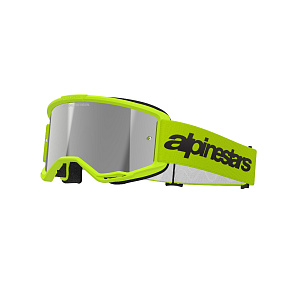 brýle VISION 3 WORDMARK, ALPINESTARS (žlutá fluo, zrcadlové stříbrné plexi) 2027