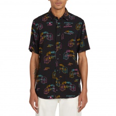 Pánská košile Volcom Alienated S/S Black Pánská košile Volcom Alienated S/S Black