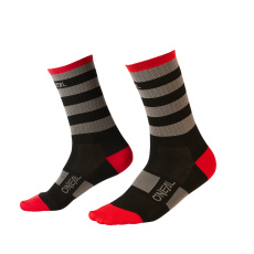 O´Neal MTB ponožky STRIPE černá/šedá/červená O´Neal MTB ponožky STRIPE černá/šedá/červená