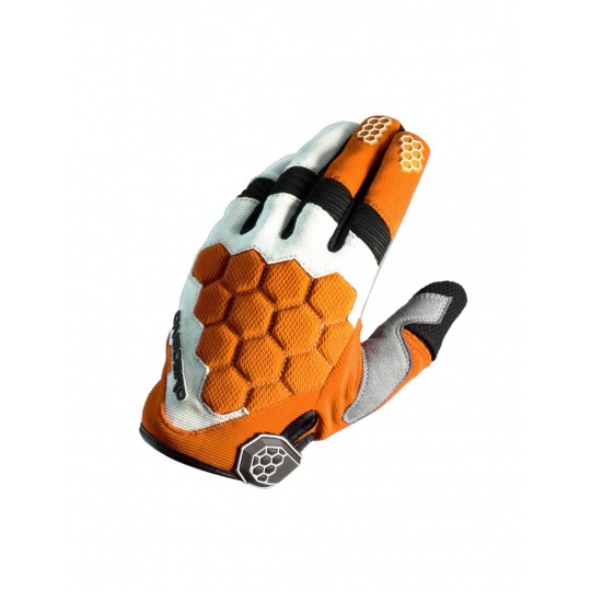 Moto rukavice ONBOARD MX-3 oranžovo/bílo/černé