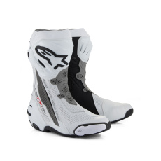boty SUPERTECH R VENTED, ALPINESTARS (bílá/světle šedá/černá, perforovaná obšívka) 2025 boty SUPERTECH R VENTED, ALPINESTARS (bílá/světle šedá/černá, perforovaná obšívka) 2025
