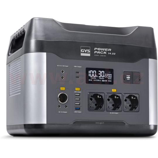 nabíjecí stanice s měničem napětí GYS POWER PACK 14.22 (1400 Wh)