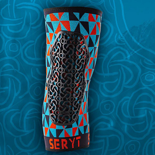 Seryt Flow Knee chrániče kolen Arlecchino Light Blue/Red