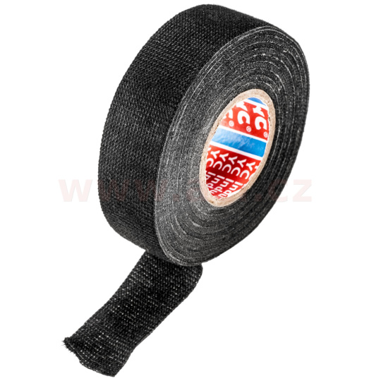 izolační páska PET textilní 25 mm x 15 m černá, pro kabelové svazky