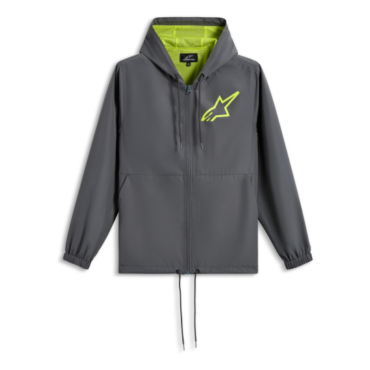 bunda SPEEDER CHROMIUM WINDBREAKER, ALPINESTARS (šedá/žlutá fluo)