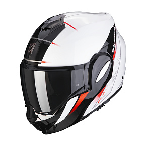 Moto přilba SCORPION EXO-TECH EVO PRIMUS perleťově bílo/černá Moto přilba SCORPION EXO-TECH EVO PRIMUS perleťově bílo/černá