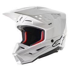 přilba S-M5 SOLID, ALPINESTARS (bílá) 2025 přilba S-M5 SOLID, ALPINESTARS (bílá) 2025