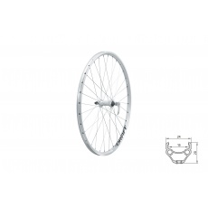 KELLYS Zapletené kolo přední KLS DRAFT V-brake F, 26", silver KELLYS Zapletené kolo přední KLS DRAFT V-brake F, 26", silver