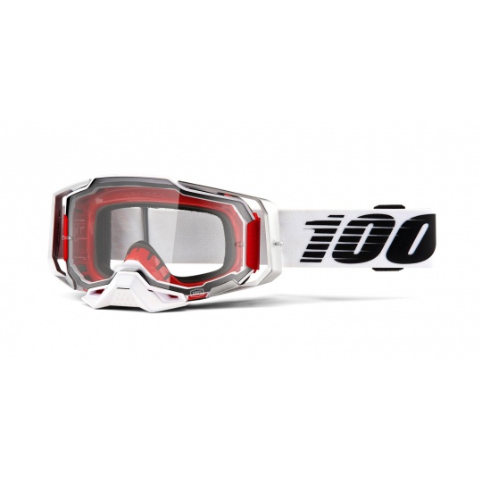 brýle ARMEGA Lightsaber, 100% (čiré plexi s čepy pro slídy)