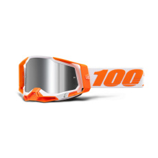 RACECRAFT 2, 100% brýle ORANGE, stříbrné plexi