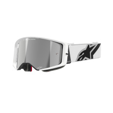 brýle SUPERTECH CORP, ALPINESTARS (bílá, zrcadlové stříbrné plexi) 2025 brýle SUPERTECH CORP, ALPINESTARS (bílá, zrcadlové stříbrné plexi) 2025
