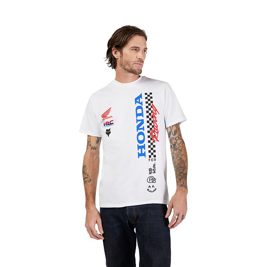 Pánské triko Fox Honda Ss Tee  Optic White